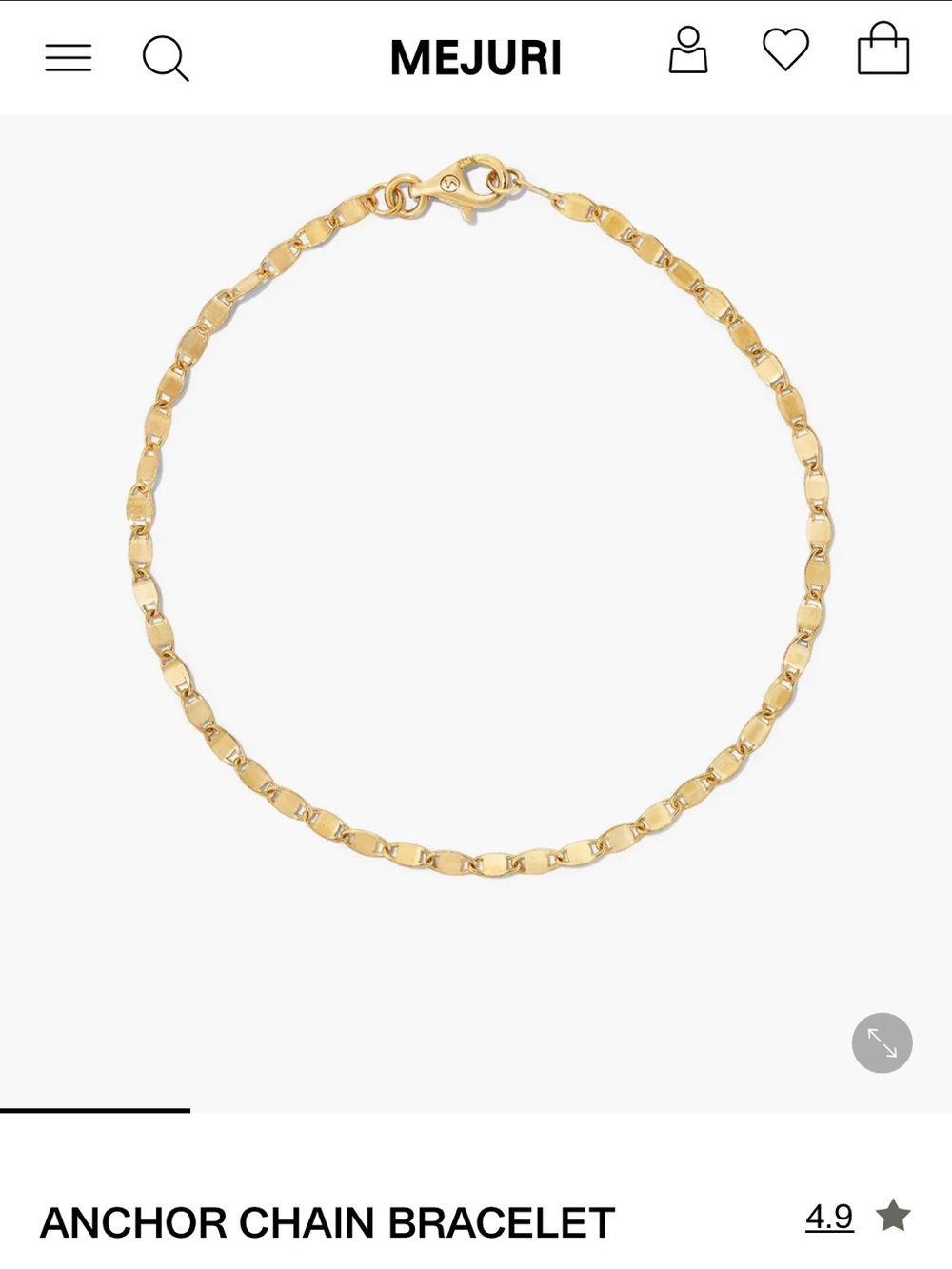 MEJURI ANCHOR CHAIN BRACELET